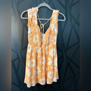 American Eagle Outfitters Orange and White Floral Dress